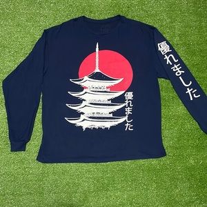 XXL blue long sleeve shirt